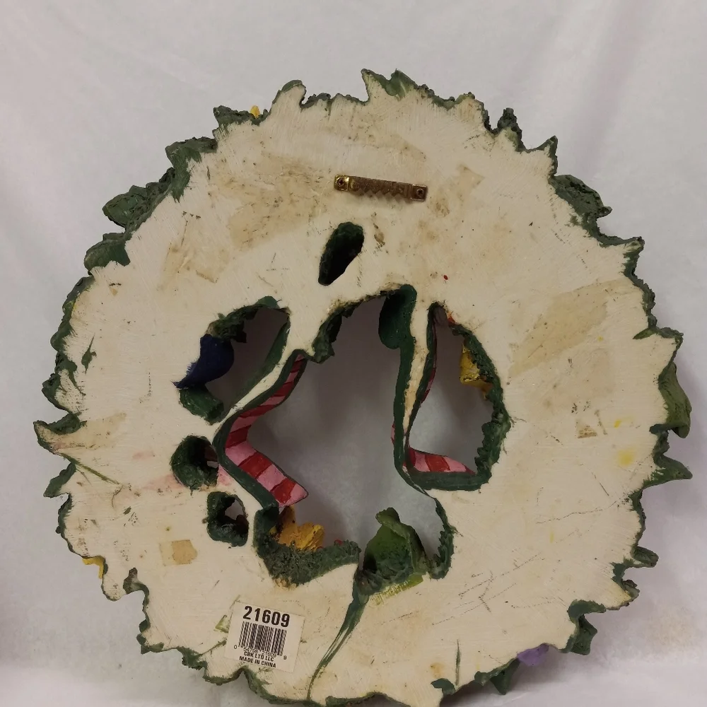 Wreath Resin Floral & Fruits Sunflower, Grapes,Apples,Orange, Wall Decor 13